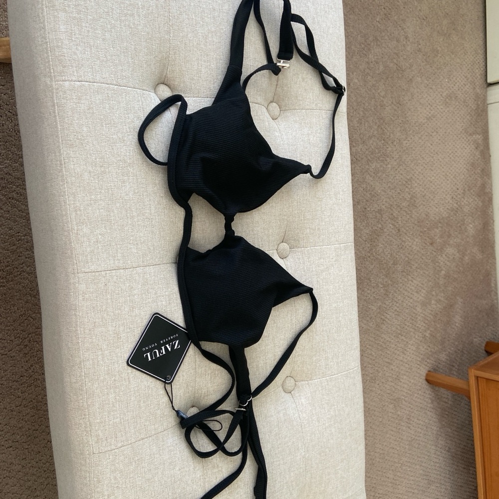 zaful black bikini top